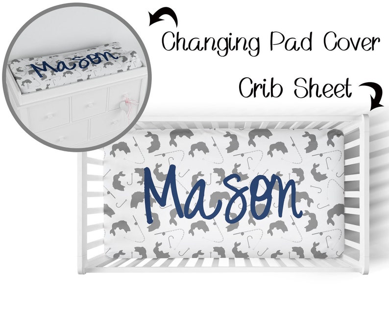 crib sheet and changing pad cover set