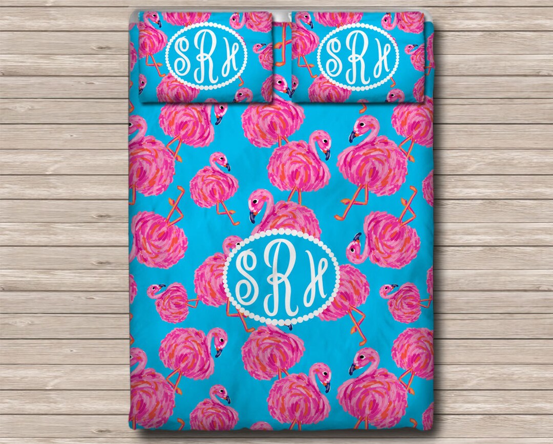 Personalized Comforter Set REVERSIBLE Monogram Comforter Etsy