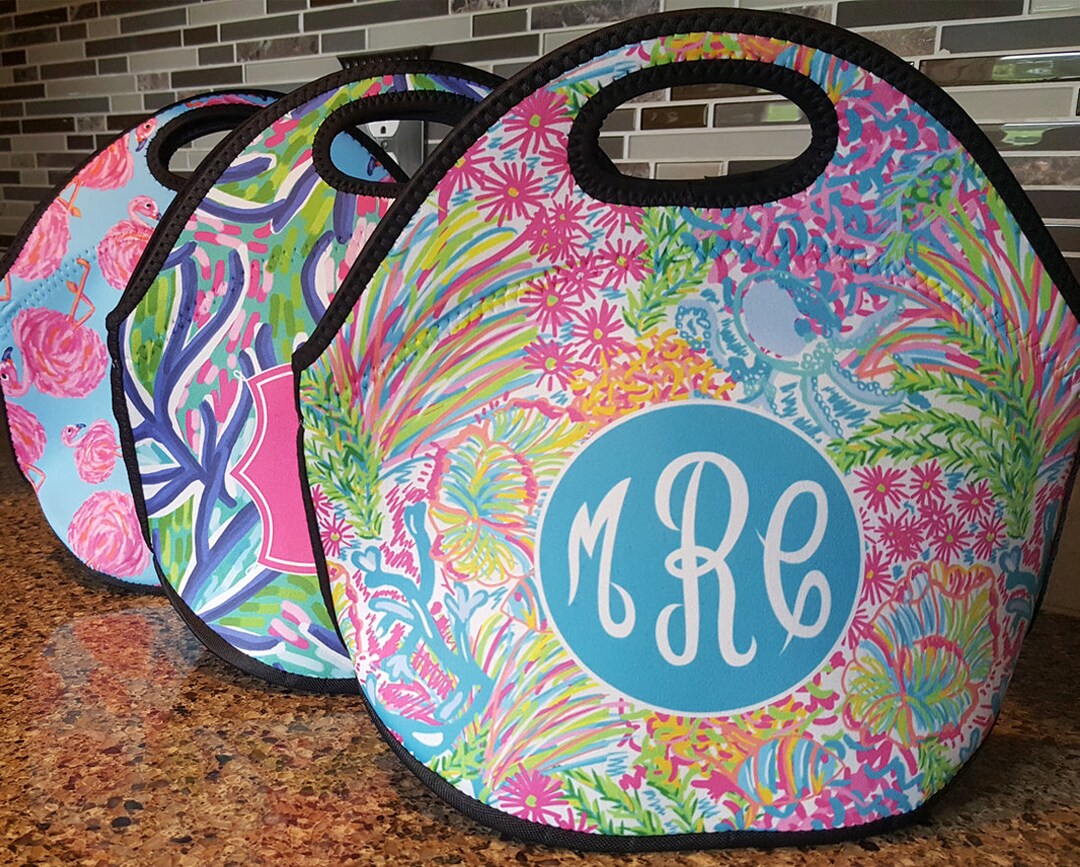 Monogrammed Lunch Bag Monogrammed Lunchbox Personalized Etsy