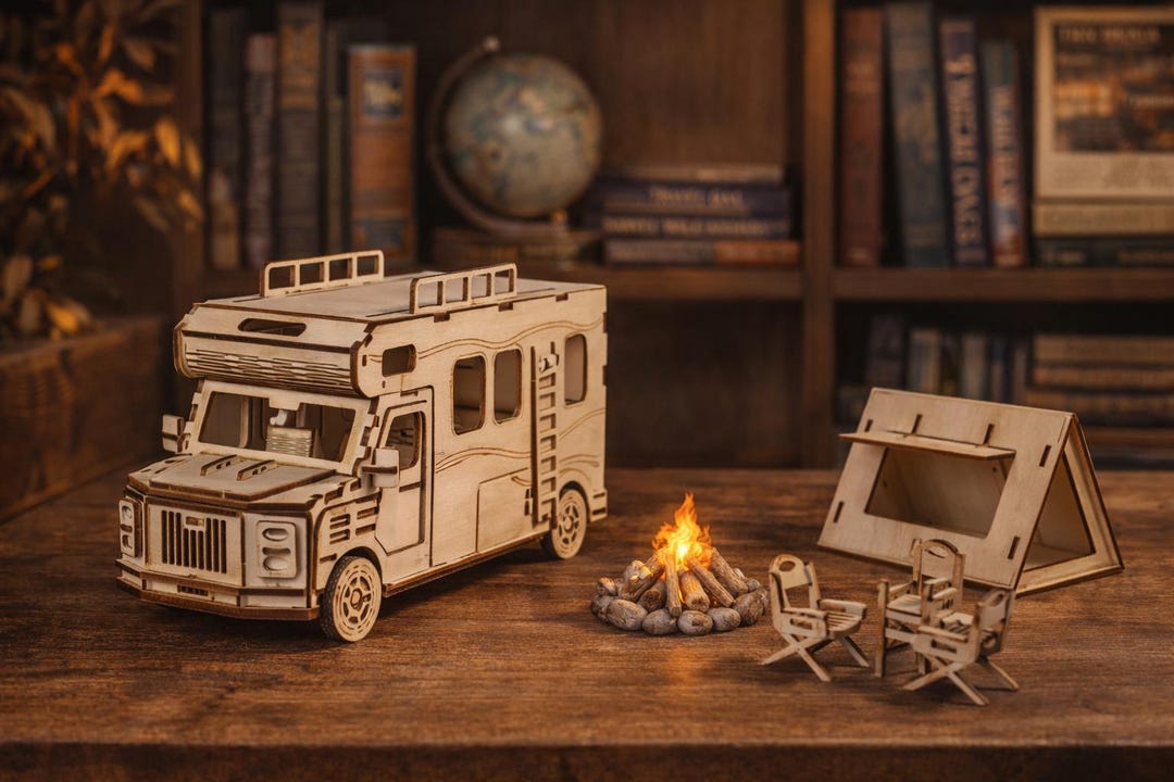 Shape Puzzle Rv 3D Wooden RV Puzzle Kit | DIY Camping Model - Etsy