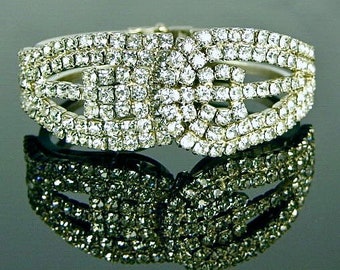 Pulsera vintage con cierre de diamantes de imitación (n.º 630)