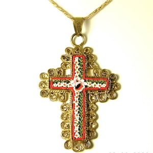 Micromosaic Crucifix Cross Pendant 9No. 470)