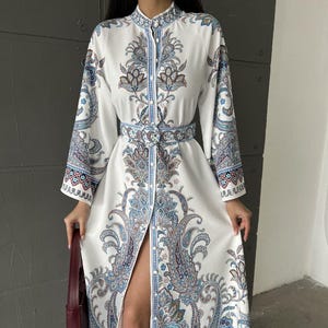 Modest Satin Maxi Dress Button Down Formal Long Dress Hijab Friendly Gown For Wedding Prom Party Elegant Floral Abaya Look