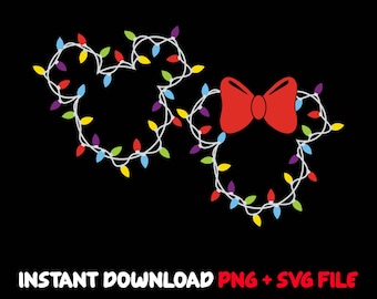 Mickey Christmas Lights Svg Png, Christmas 2026 Season Svg, Christmas Squad Svg, Minnie Christmas Friends Shirt Svg, Winter Svg, Holiday Png