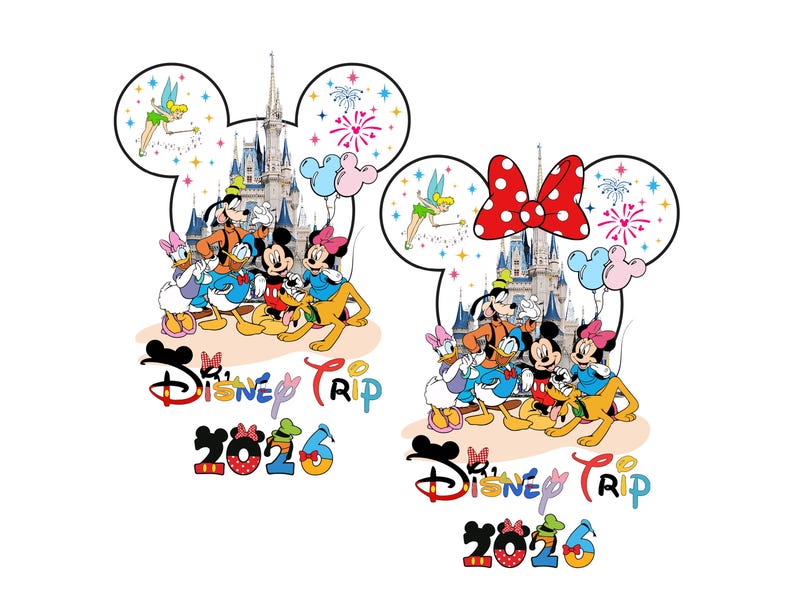 Disneyland Trip 2026, Family Vacation 2026 Png, Couple Disney Cut File, Family Squad, Vaca Mode, Magic Kingdom Castle Tour, Best Day Ever image 1