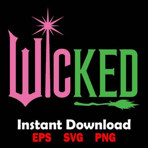 Wicked Schneidedatei für Cricut Shirts Design Benutzerdefinierte Name Pngs, Buchstaben Alphabet Geschenkanhänger Karte Kunst Elphaba Glinda Clipart Halloween 2025