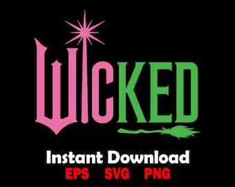 Wicked Svg Png, Cut File for Cricut Shirts Design Custom Name Pngs, Letters Alphabet Gift Tag Card Art Elphaba Glinda Clipart Halloween 2026