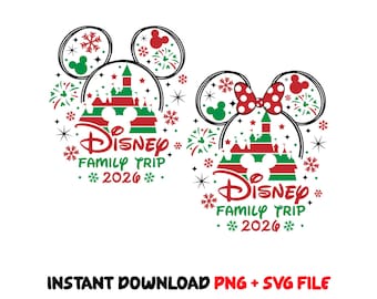 Paquete de viaje familiar 2026 (Png), Vacaciones 2026, Escuadrón de Ratón y Amigos, Modo Vacaciones (Png), Diseño de camiseta del Reino Mágico 2026, El mejor día del castillo