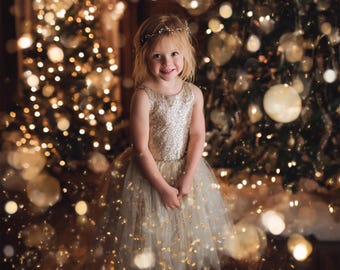 Christmas Bokeh Overlays Megapack | Gold Glitter, Twinkle Lights, Tree Lights (JPG)