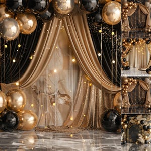 お祝いのデジタル背景50選｜新年、誕生日、結婚式に最適なスタジオ背景｜お祝いフォトオーバーレイ