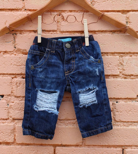 baby distressed jeans