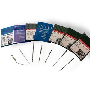 Industrial Sewing Machine Needles | Schmetz & Groz-Beckert | Hidden Stitch, Button, Leather, Linear, Overlock and B-63 | Select Model