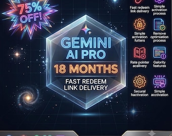 Gemini AI Pro 18 mesi – Account privato, 5 TB di spazio di archiviazione (consegna digitale)