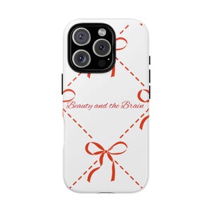 Beauty and the Brain phone case | bow pattern iPhone case
