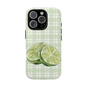 Lime Slice Plaid Phone Case