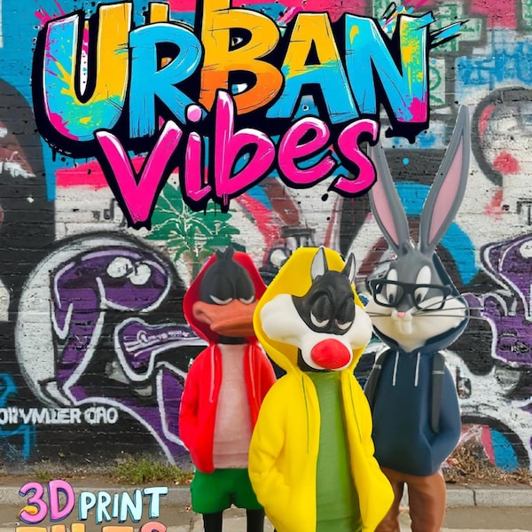 Urban vibes 3D print files, all your favourite characters, seperate parts, 3mf and STL files, over 50 models and growing