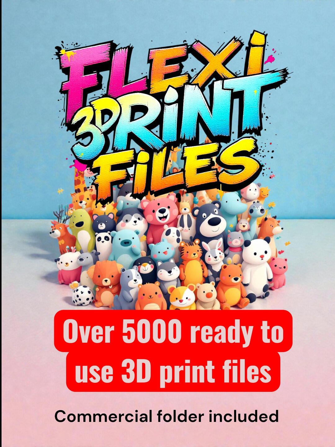 Over 5000 Mini and Large Flexi 3d Print Files, 3mf & STL, Commercial ...