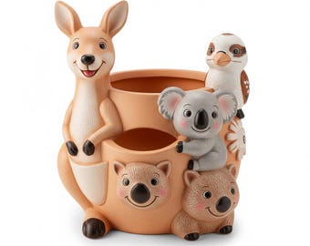 Australische Tiervasen - Stl-Dateien, neue Designs, kommerzielle Lizenz inbegriffen, lustige Tiervasen