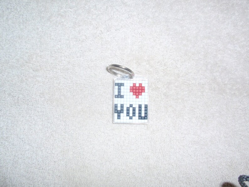 Mosaic I Love You Keychain