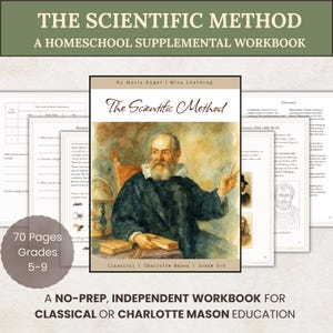 Scientific Method Workbook | Grade 5-9 | Classical Education and Charlotte Mason Homeschool Science Narration | Middle School Science image 1