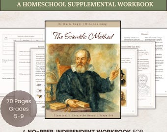 Wissenschaftliche Methode Arbeitsbuch | Note 5-9 | Klassische Bildung und Charlotte Mason Homeschool Science Narration | Sekundarstufe