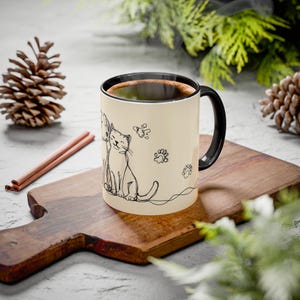 Colorful line art Pet Lovers Mug – Cute Animal Coffee Cup, Giftful Mugful Design