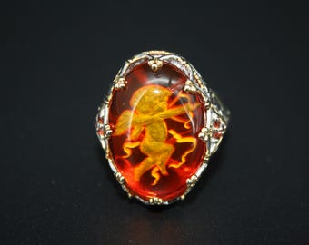 Michael Valitutti Gems en Vogue Carved Cherub Bow & Arrow Ring