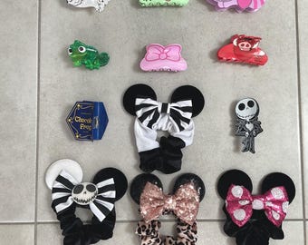 Disney Character Hair Claw Clip, disney claw clip, Disney hair clip, Disney hair, Disney accessories, Disney hairband, scrunchie