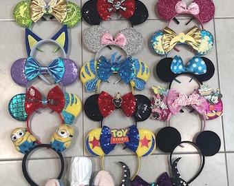 Mickey ears, Minnie ears, ears, park ears, Disney ears, Disney headband, Disney park ears,Disney Inspired Mouse Ears Headband, Princess ears