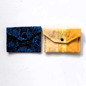 Geschenke, Accessoires, Weihnachtsgeschenke, Handarbeit, Geschenke für Männer, Geburtstagsgeschenke, Visitenkartenetuis, Visitenkartentaschen, Blau, Gelb