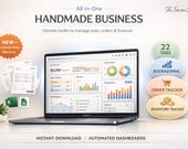 Small Business Kit | Handmade Inventory Order Bookkeeping Pricing Task Tracker Calculator | Google Sheets Excel