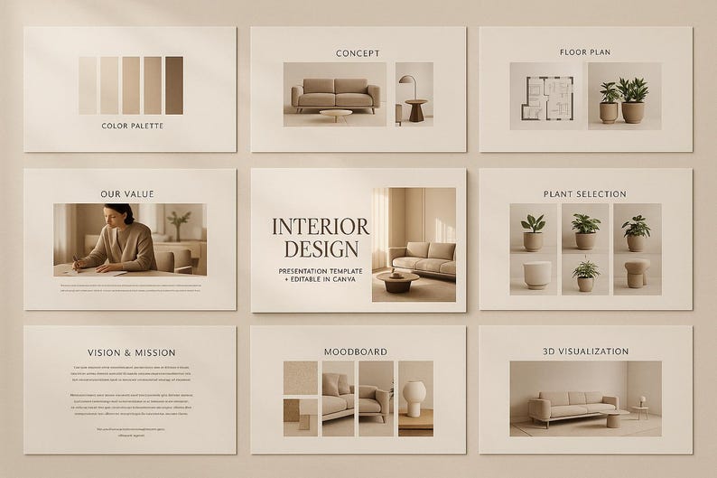 Interior Design Business Client Presentation Template | Canva Proposal ...