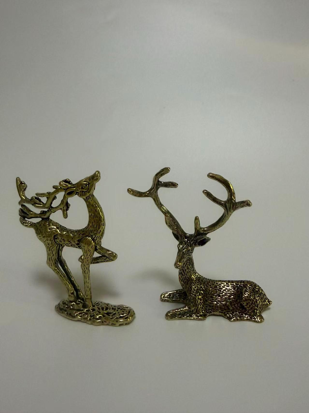 鹿の置物(真鍮) ヴィンテージ真鍮製鹿の置物セット - ホームオフィスの装飾 - Etsy 日本