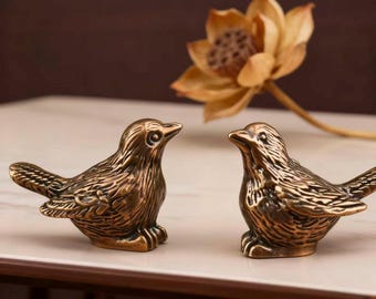 ヴィンテージ真鍮製 BIrks 鳥の置物、真鍮鋳造置物、真鍮製鳥の像