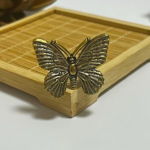 Brass Butterfly Figurine （set of 2）| Desk Decor | Modern Living Room Coffee Table Ornament