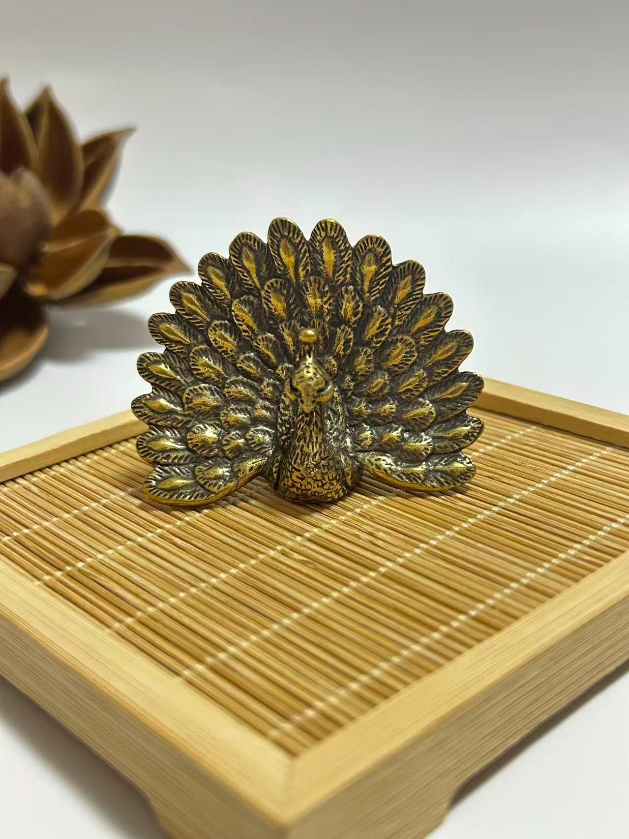 Vintage Peacock Figurine - Etsy
