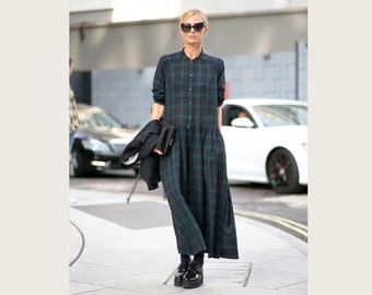calvin klein plaid shirt dress New Womens 4 Calvin Klein Long Sleeve Metallic Gold Plaid Go Go Girl Dress