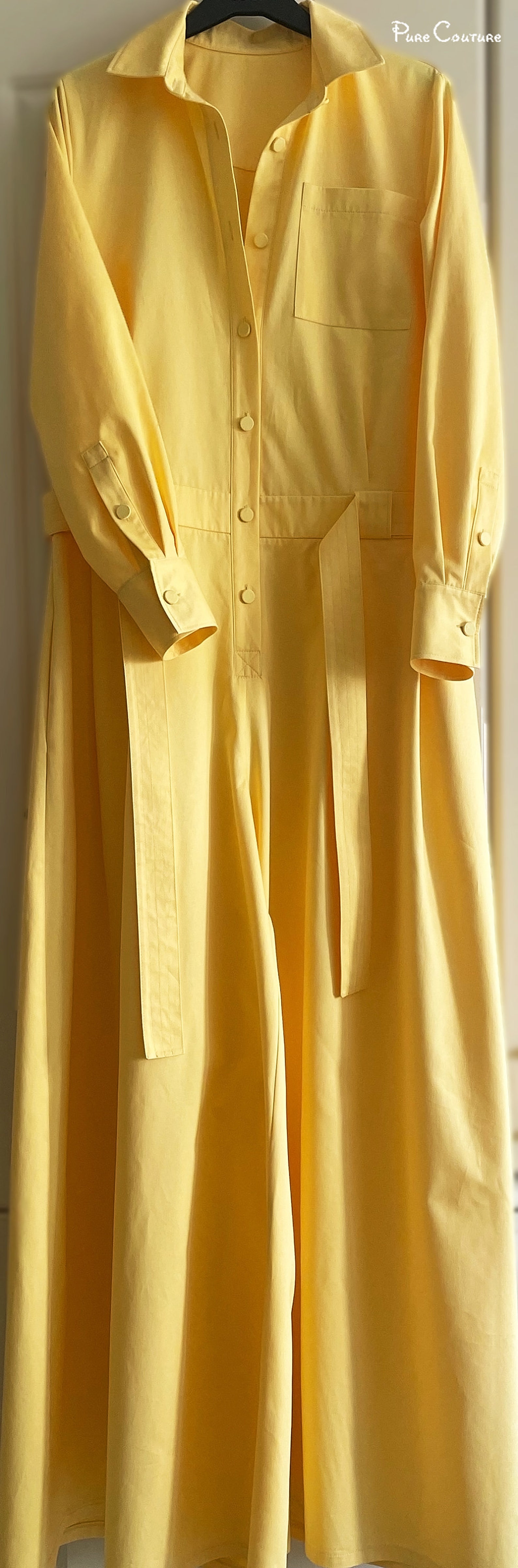 Asymmetric Sash-Tie cotton Jersey Palazzo Jumpsuit