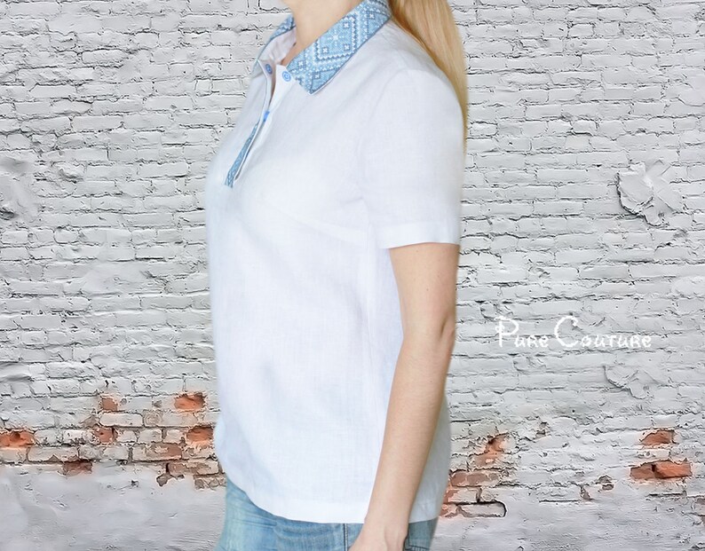 Polo shirt women Short sleeve button up shirts Embroidered polo shirts Linen shirts womens Custom tee shirts Customize tshirts White polo