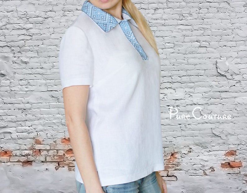 Polo shirt women Short sleeve button up shirts Embroidered polo shirts Linen shirts womens Custom tee shirts Customize tshirts White polo