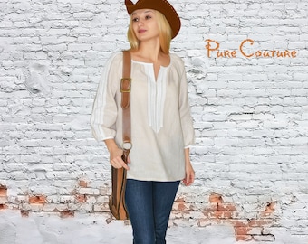 Peasant blouse Linen top Lace blouse Plus size tunic Lace top Fashion tops Womens fashion linen clothing Plus size fashion Designer shirts