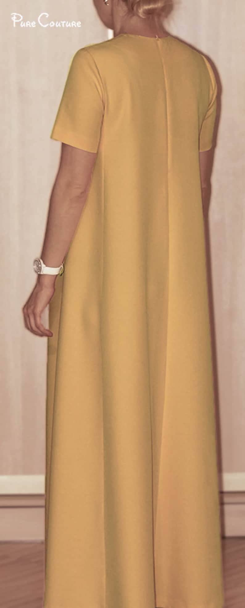 MUSTARD YELLOW DRESS With Sleeves Long Yellow Dress A Line - Etsy