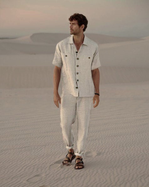 Linen Safari Shirts for Men -  Canada