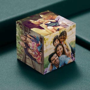 Personalized Photo Rubik’s Cube – Custom Multi Picture Puzzle Gift, Unique Keepsake for Birthday, Anniversary, Family & Couples.