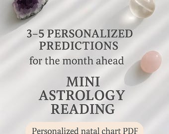 Mini-Astrologie-Lesung - 3 bis 5 Intuitive Voraussagen - Personalisierte PDF-Geburtshorkarte Einblicke