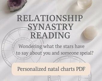 Beziehung Synastry Lesung | Astrologie Kompatibilität + Kosmische Chemie | Intuitive Paar Einsicht