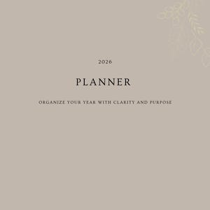 2026 Minimalist Digital Planner | Yearly, Monthly & Weekly Layout | Printable PDF | Instant Download