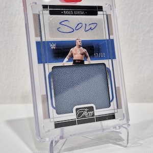 2024 Panini Three Count WWE - Massive Mat Autographs #MM-SLS Solo Sikoa /99