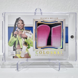 2024 Panini National Treasures WWE Colossal Materials Bianca Belair 10/10 Bookend