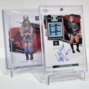2023 Panini Impeccable WWE - Piper Niven Elegance Memorabilia Autographs /49 and Kayden Carter #55 Base Silver /25